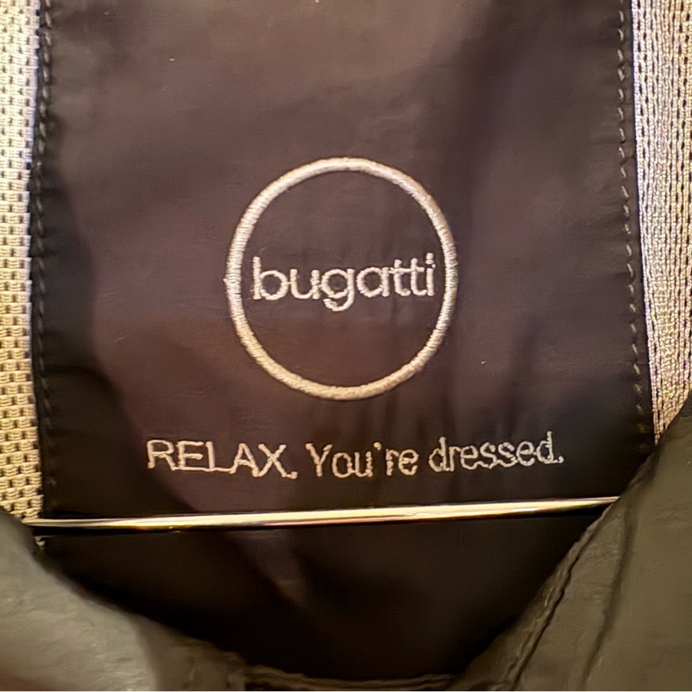 Bugatti Men's Black Single-Breasted Trench Coat, Sz 44R - Picture 3 of 16